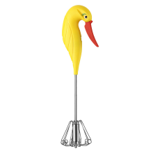 Edelstahl-Schneebesenmixer mit praktischem Aufhängemechanismus: Eleganter Schwanengriff für anmutiges Kochen, halbautomatische Rührfunktion für