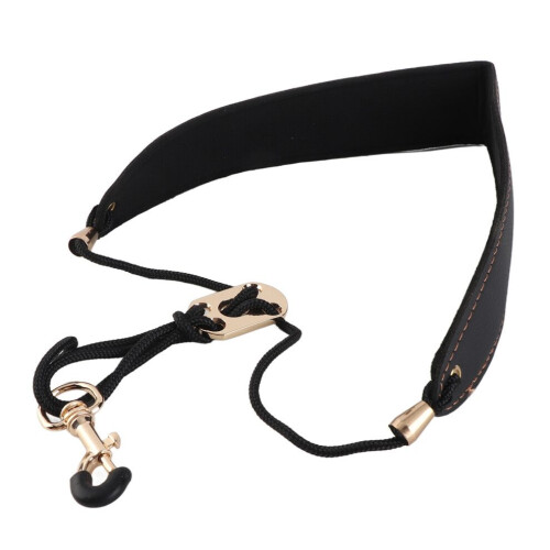 Verstelbare saxofoonhalsband van leer 1