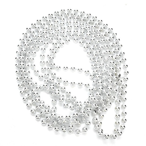 6mm 2,7 meter silverpärlkedja julbröllop