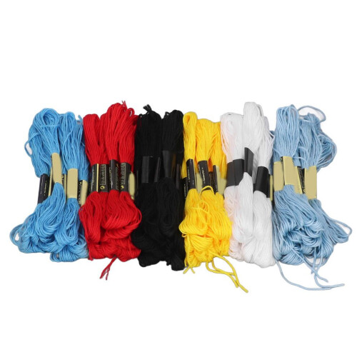 60pcs Embroidery Floss Soft Silky Dual Mercerized 2