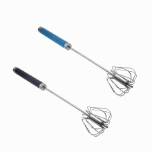 Batedor manual giratório, batedor de cozinha com função semiautomática, perfeito para uso diário na sua cozinha e muito mais, batedor de aço