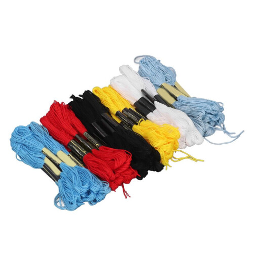 60pcs Embroidery Floss Soft Silky Dual Mercerized