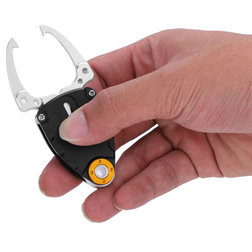 Mini Metal Fish Lip Grip Clamp - Black, 2cm Opening, Compact & Durable 2