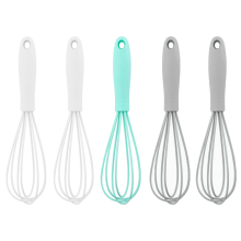 Schneebesen mit rutschfestem Silikongriff für den täglichen Gebrauch, ergonomisches Design für bequemen Halt, einfache Reinigung unter fließendem