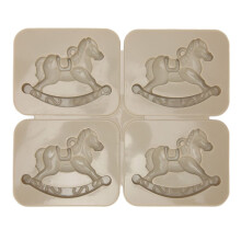 Carousel Horse Molds Lifelike Cute Silicone Wooden