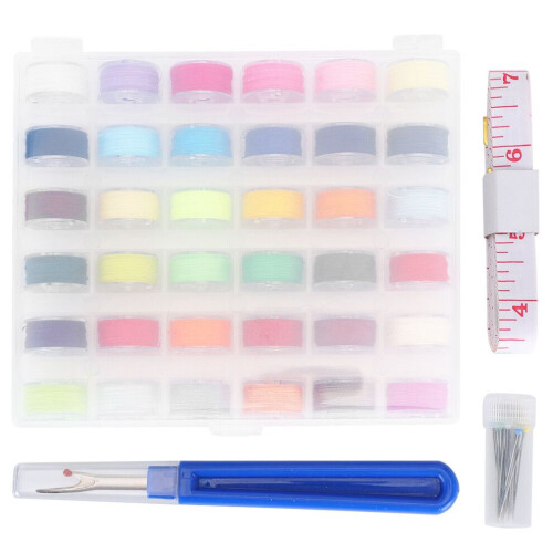 Bobbin with Thread Transparent Spool Sewing 2