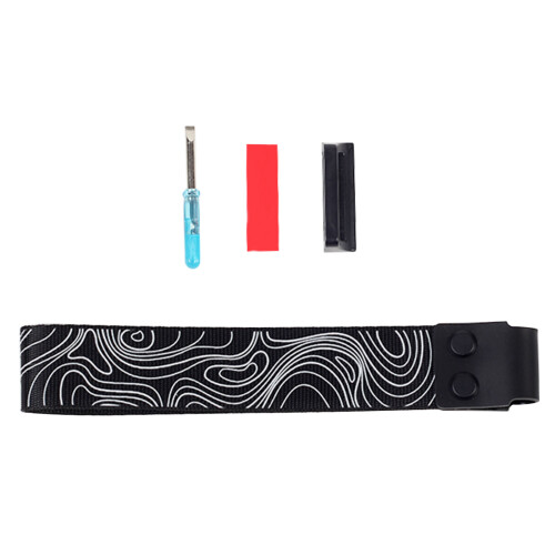 Keyboard Strap With Adhesive Aesthetics Pattern-Black contour