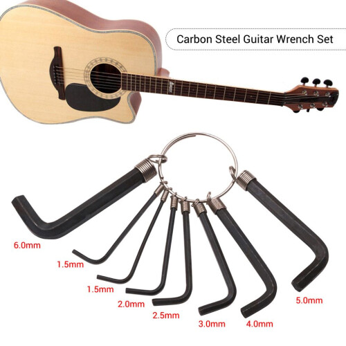 Jeu de clés Allen hexagonales pour guitare 1
