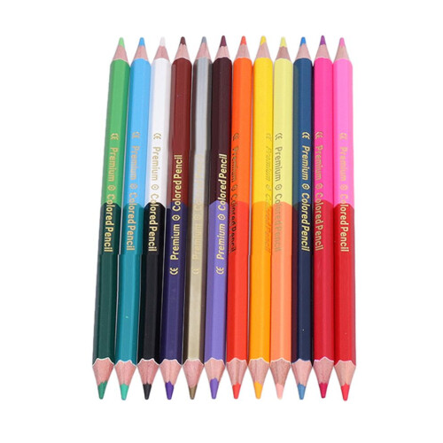 Buntstifte, sechseckig, doppelköpfig, 24 Farben 1