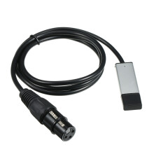 USB-zu-DMX512 Schnittstellenadapter, 1070mm Kabel, Schwarz/Grau