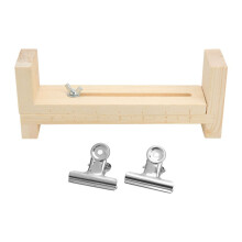 Estante para tejer pulseras de madera maciza de longitud ajustable