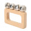 Campana de mano de baile de madera con mango rectangular de metal 1