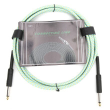 Cable de guitarra con blindaje trenzado y conector niquelado