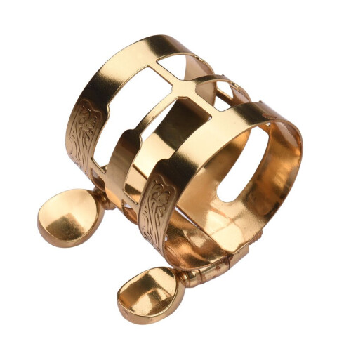 Ligature de saxophone compacte à double vis de réglage 2
