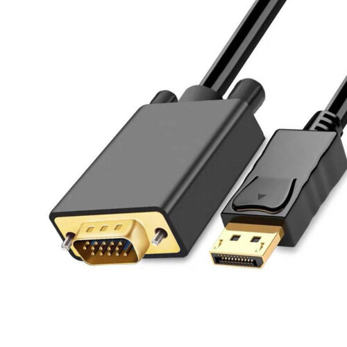 Cable adaptador DP a VGA de 1,8 m, estable y sin pérdidas 1