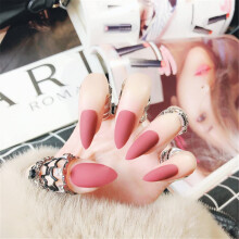 Falsche Nagelset 24 Stück Vollflächen-Matten Nägel 8 Farben Nageldesign-Dekoration (F93)
