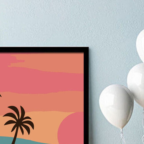 DIY-Malen tropisches Landschaftsmuster Acrylfarbe 1
