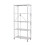 Living And Home 5-Tier Foldable Metal Storage Shelf with Casters, White 3