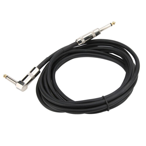 Cable de guitarra en ángulo recto a conector de audio recto de 6,35 mm 1