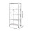 Living And Home 5-Tier Foldable Metal Storage Shelf with Casters, White 6