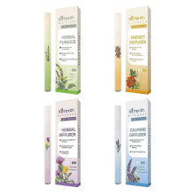 4 Packs Herbal Diffuser Pen Bundles for Fresh Breath, Body Care Diffuser Pen with Mullein, Thyme, Guarana, Green Tea Extract, Peppermint and Menthol