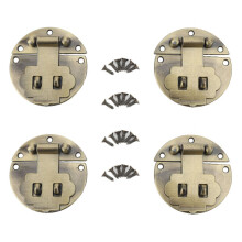 Vintage Hasp Latch Set Double Hole Circular Lock