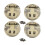 Vintage Hasp Latch Set Double Hole Circular Lock 5
