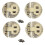 Vintage Hasp Latch Set Double Hole Circular Lock 2