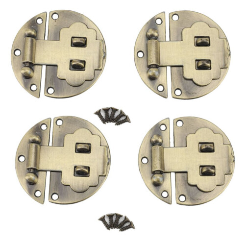Vintage Hasp Latch Set Double Hole Circular Lock 1