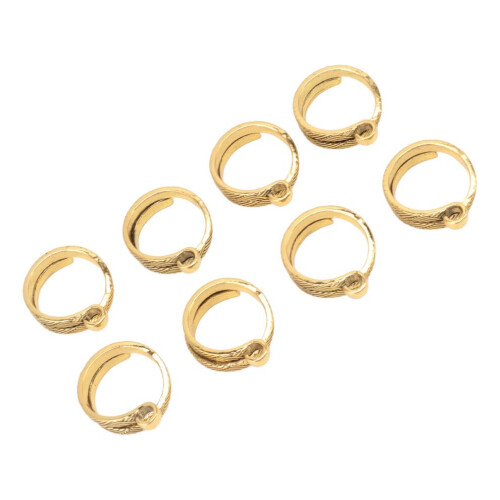 8PCS Knitting Crochet Loop Ring Open Design Alloy 1