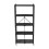 Living And Home 5-Tier Foldable Metal Storage Shelf with Casters, Black 4
