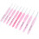 9Pcs Crochet Set Pink Soft Handle DIY HandWoven 3