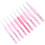 9Pcs Crochet Set Pink Soft Handle DIY HandWoven 2