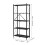 Living And Home 5-Tier Foldable Metal Storage Shelf with Casters, Black 6