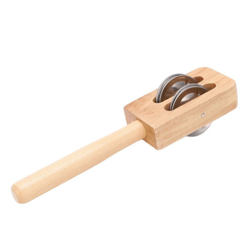 Bâton à grelots en bois format mini écologique 1