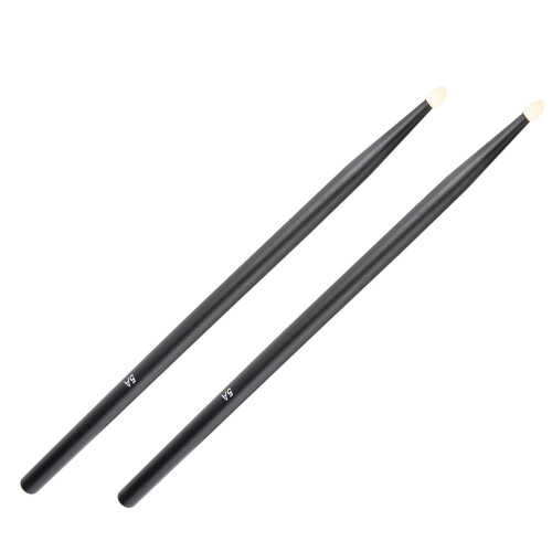 5A Maple Wood Drum Sticks Pair Black for Musical Instruments Drumming Accessory 2