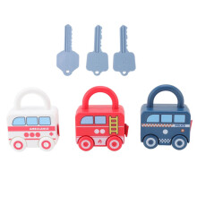 Candados de aprendizaje para niños con forma de coche deslizable para niños