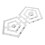 Doppel-Pentagon-Quiltlineale, transparent 2