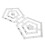 Doppel-Pentagon-Quiltlineale, transparent 3