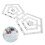 Doppel-Pentagon-Quiltlineale, transparent 4