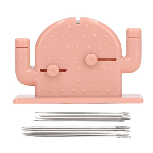 Double Headed Needle Threader Cactus Shaped Stitch