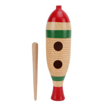 Trä Guiro Färgglad Fiskformad Rak Cylinder