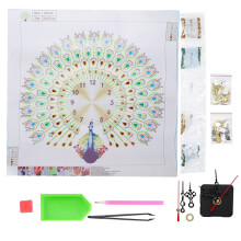 Kit de pintura de diamantes para reloj de pared DIY para el hogar