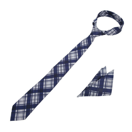 Mens Plaid Tie Set Grid Excellent Material Easily 1