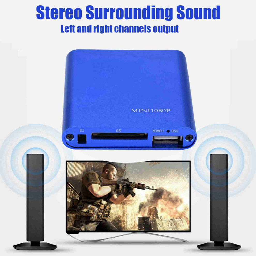 Plug And Play 1080P Media Player With Hdmi/Av & Wide Compatibility 8111362773883