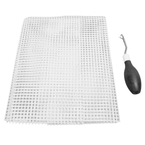 Latch Hook Tool and Rug Hooking Mesh Kit Rubber 2