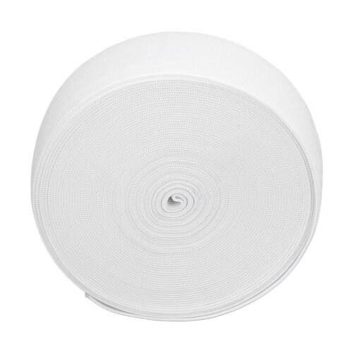 Witte, dikke elastische band, 10 yards (ca. 3,5 cm dik) 2
