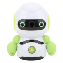 Sacapuntas manual con forma de robot verde ABS