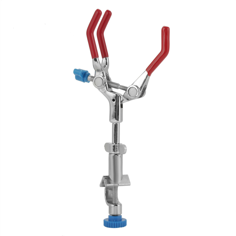 Lab Experiment Condenser Clamp Adjustable Three Prong Swivel Flask Holder 4931362773072