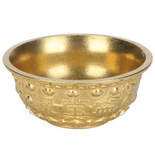 Messing-Schatzschale, Ornamente, Reichtum, Glück